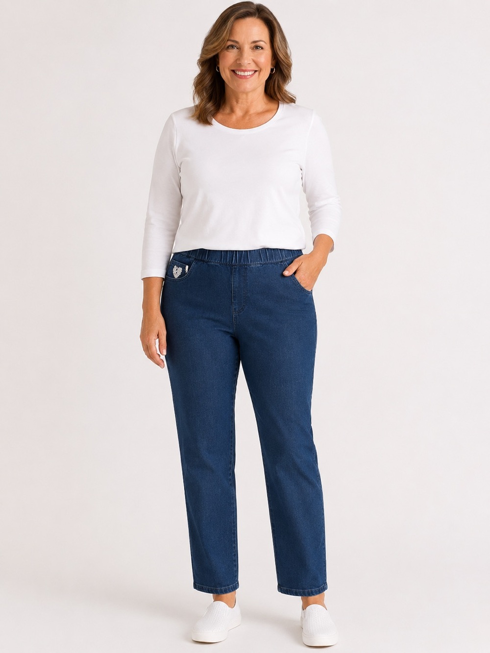Quacker Factory pants denim look size medium